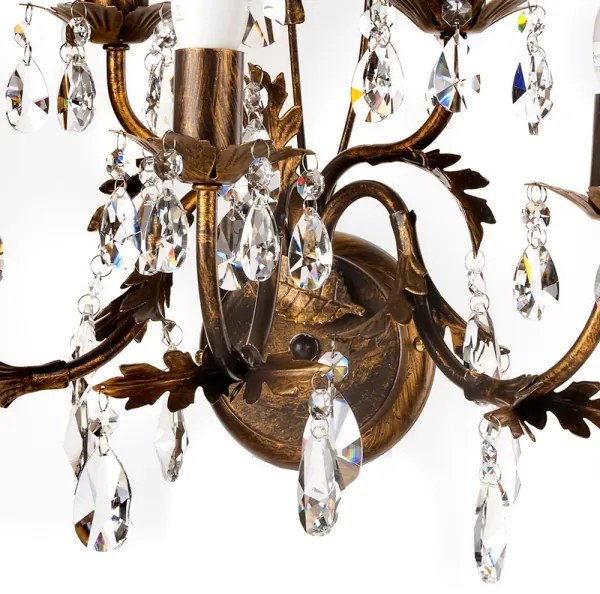 ONLI - Nástenné svietidlo TERESA 5xE14/6W/230V bronzová