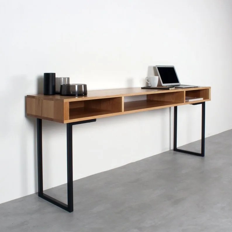 Konzolový stolík BLIND - 160x50cm,Tmavý dub