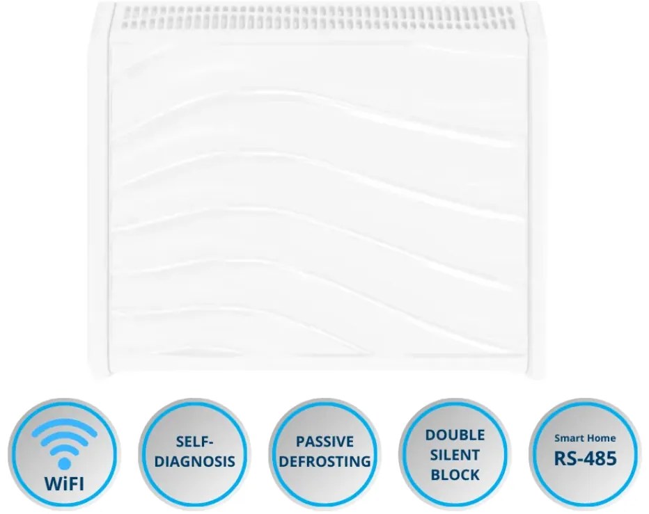 Odvlhčovač s Plastovým Krytom Microwell DRY 400 Wave 45m²