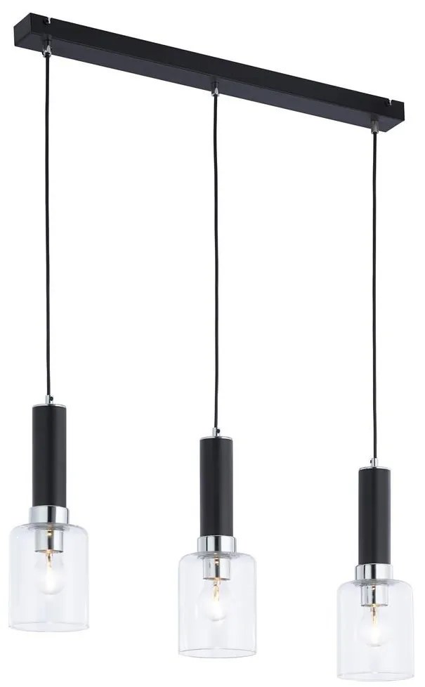 Jupiter 1869 - TU3 - Luster na lanku TULUZA 3xE27/60W/230V strieborná