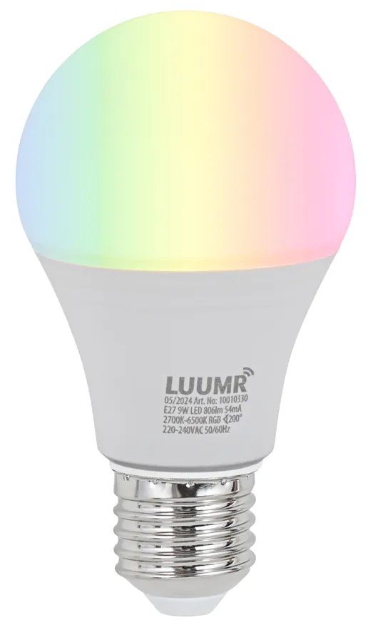 Stmievateľná LED žiarovka E27 A60 Opal 9W 806lm 2700-6500K