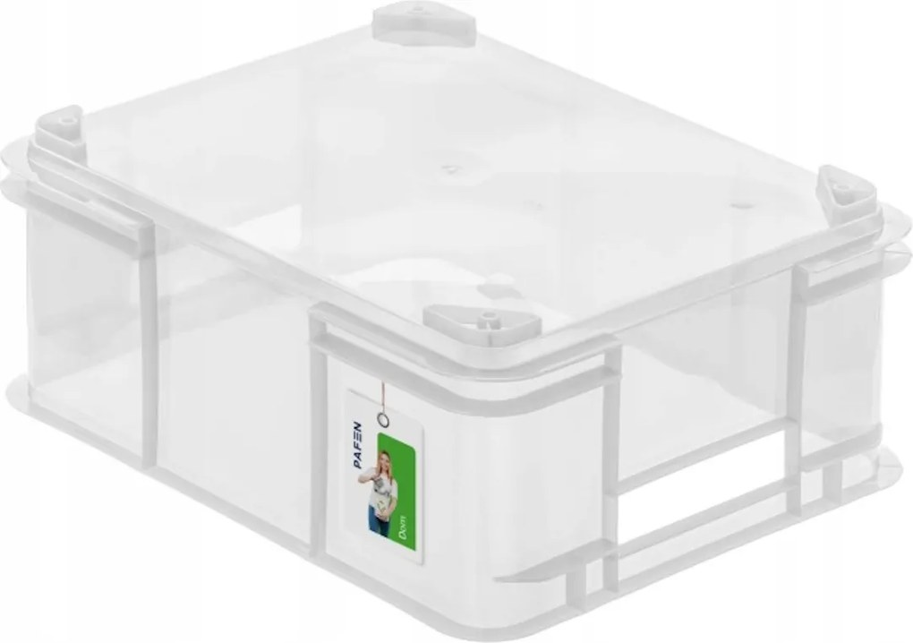 Keeeper Úložný box pro domácnost i dílnu, BRUNO L, 20,5L, 43 x 35 x 17,5 cm, transparentní
