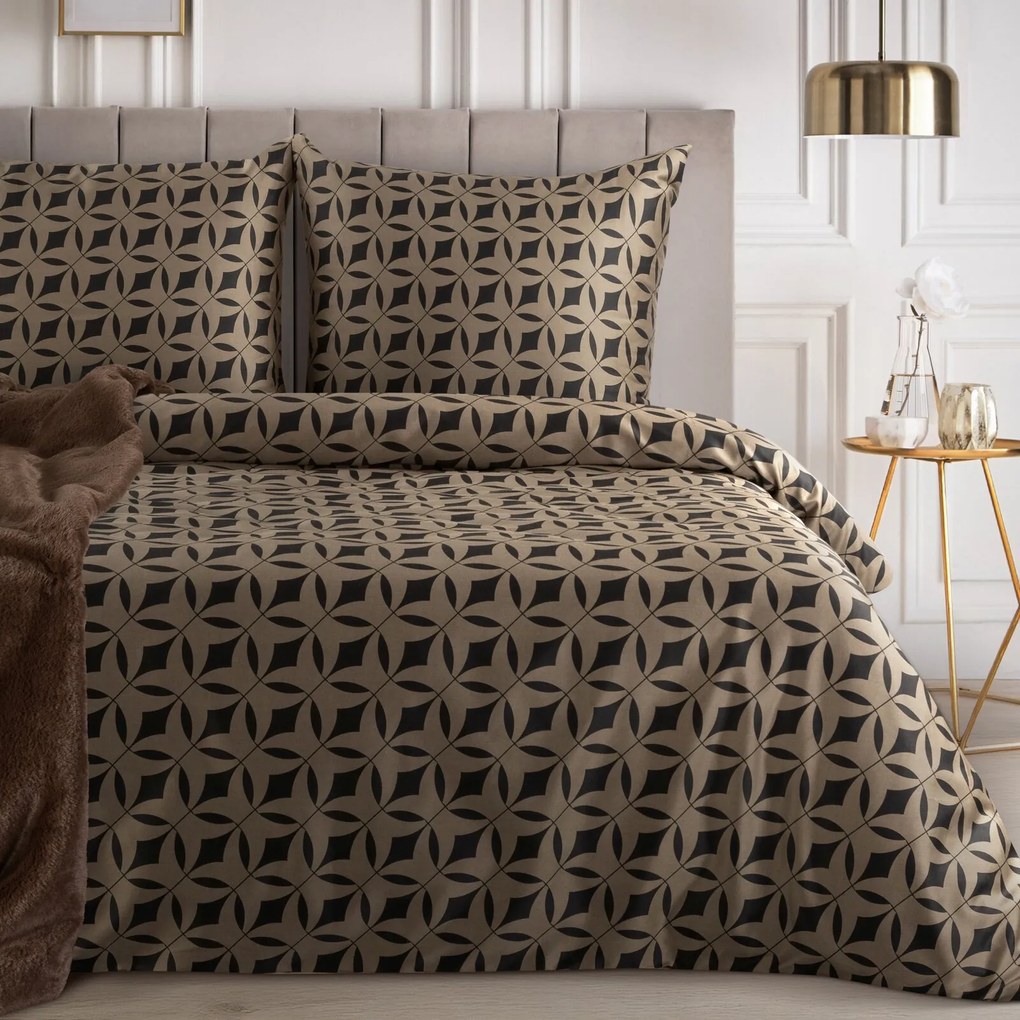 MAKOSATÉNOVÉ OBLIEČKY REINA52 160X200 CM, 2 KS 70X80 CM VZOROVANÉ