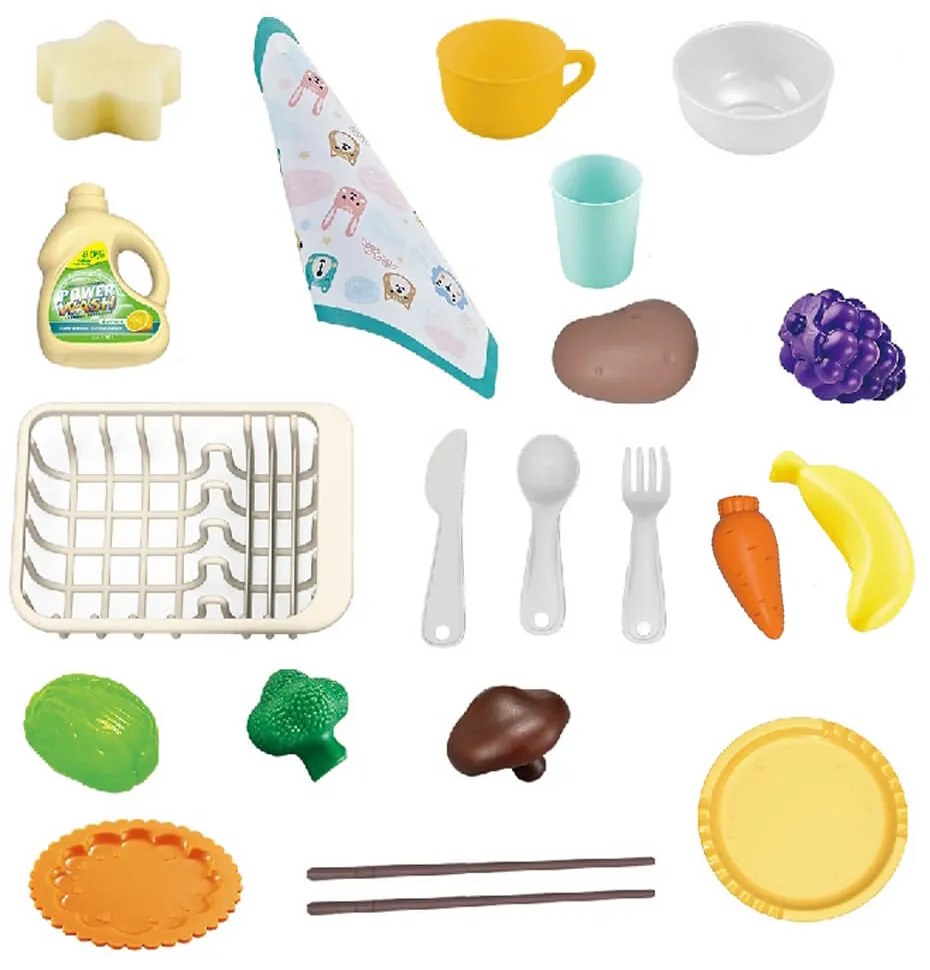 Herný umývací set, 23-dielny, červený