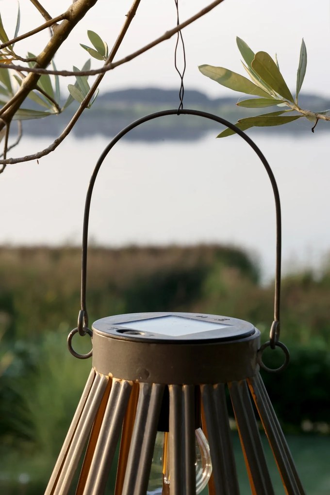 Chic Antique LED lampáš na solárne napájanie 23 cm