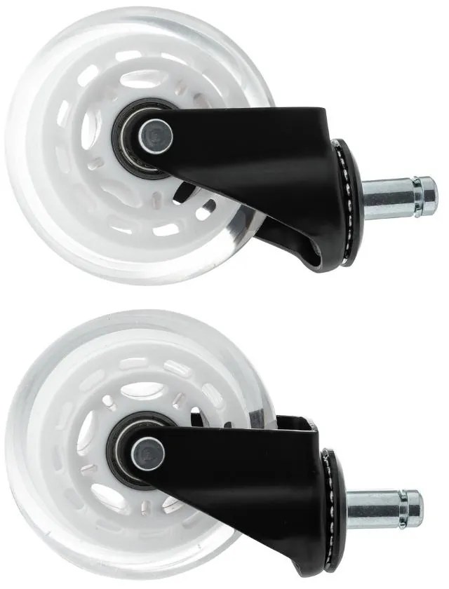 Kancelárske kolieska Ergo Wheel, 5 ks, biela