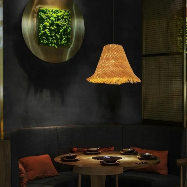 Immax 08273L - Luster na lanku NATURALEZA 1xE27/40W/230V pr. 45 cm ratan