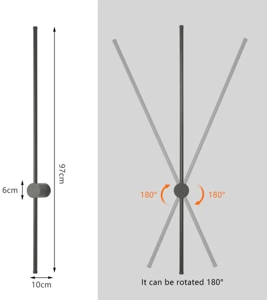 Brilagi - LED Vonkajšie nástenné svietidlo AURA LED/20W/230V 3000K IP54 antracit