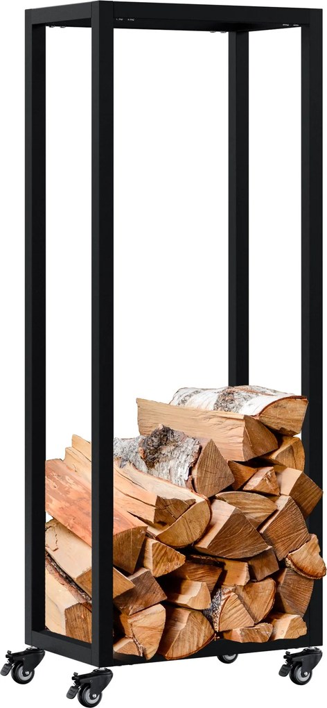 Stojan na drevo Hilta 25x40x100 cm - čierna