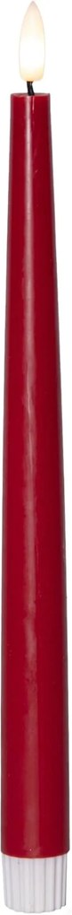 STAR TRADING LED sviečka Flamme Slim Red 28 cm – set 2 ks + diaľkové ovládanie