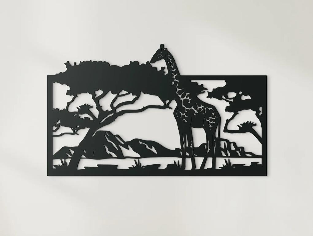 drevko Drevený obraz na stenu Žirafa v savane