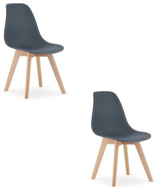 Set dvoch jedálenských stoličiek KITO bridlicový (2 ks)