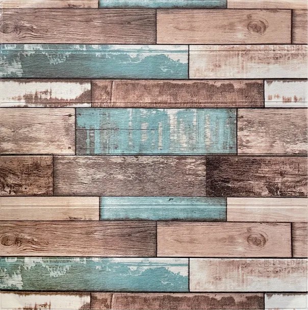 3D samolepiaci panel Drevo Loft Patina - II. trieda (70 x 70 cm - 0,49)