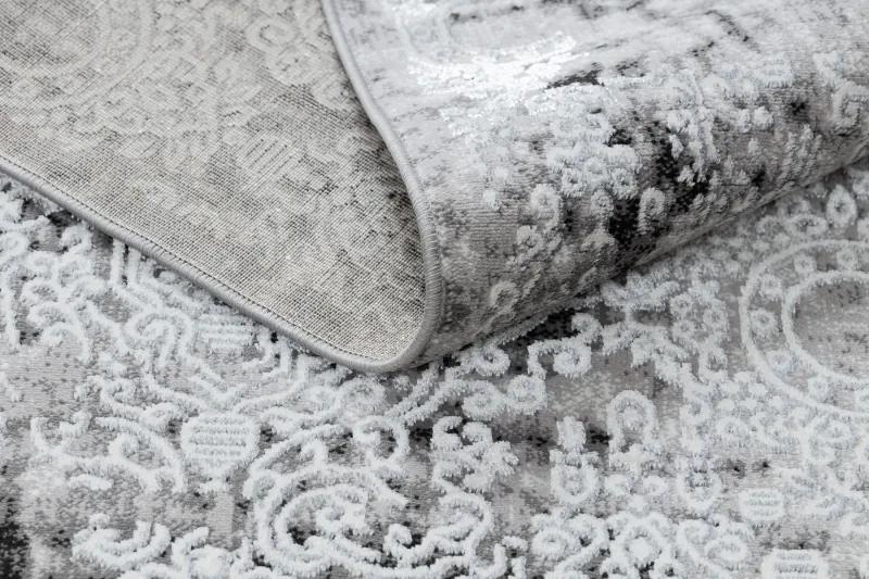 Moderný koberec DE LUXE 2081 ornament vintage - Štrukturálny krém / sivá Veľkosť: 160x220 cm