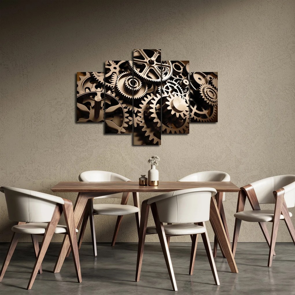 Obraz - Hodinové súčiastky (150x105 cm)