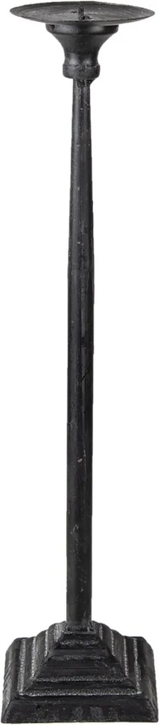 Kovový čierny svietnik s patinou Filicia - Ø 10*44 cm