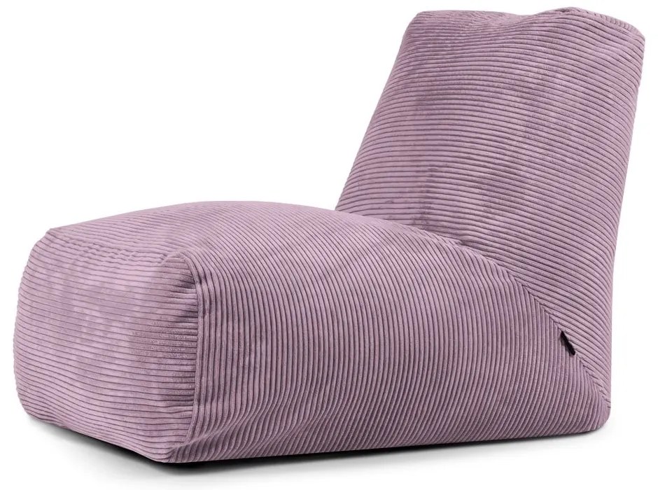 Fialový menčestrový sedací vak Tube – SLOWDOWN