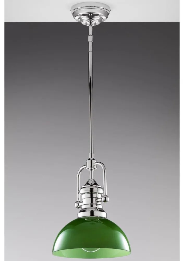 Jupiter 2071 - Luster na tyči PLATINO 1xE27/15W/230V zelená/lesklý chróm