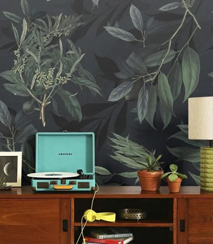 WALLCOLORS Olive Branch Green wallpaper - tapeta POVRCH: Prowall Canvas