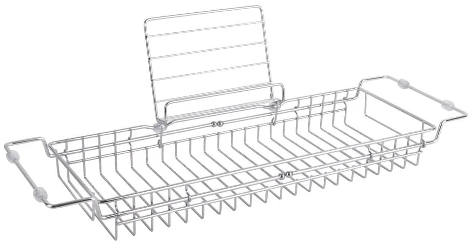 Nastaviteľný kovový držiak na vanu v striebornej farbe PT LIVING Tub, 61 - 86 cm