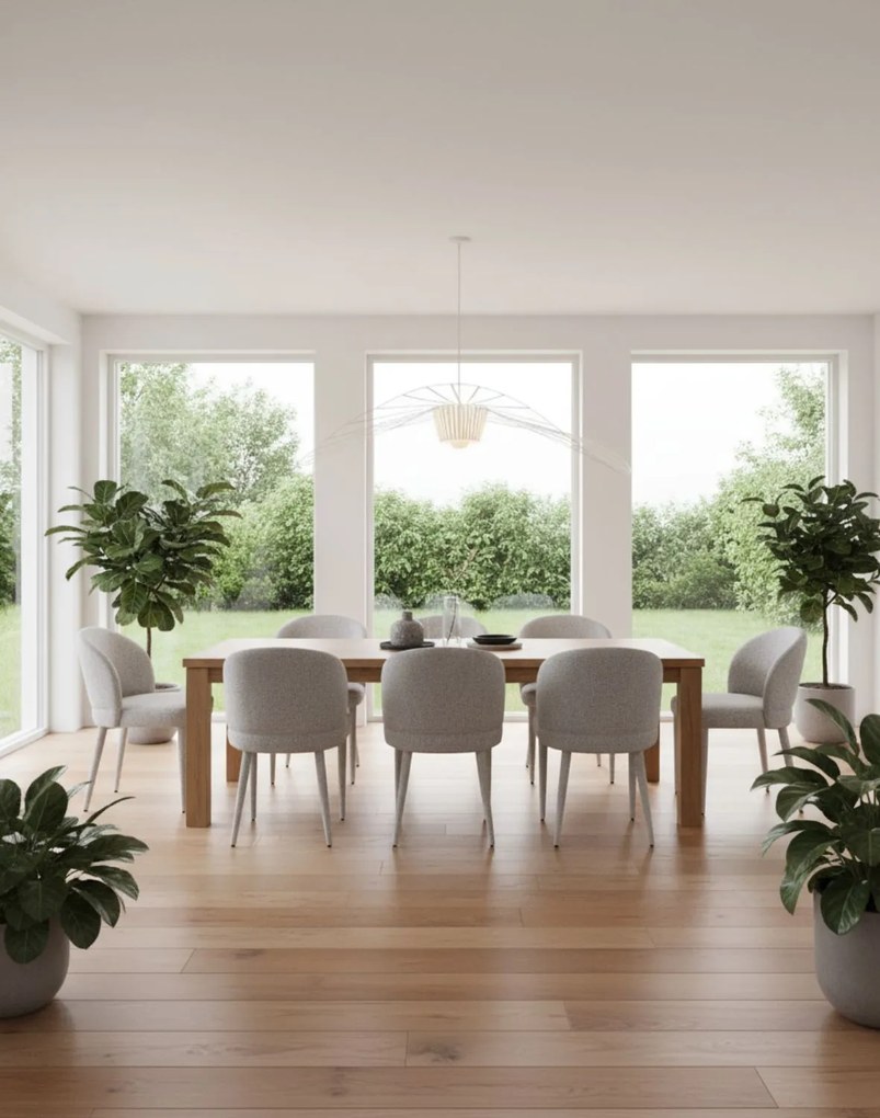 Čalúnená jedálenská stolička Serena, sivá