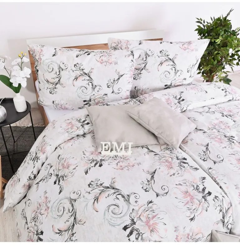 Obliečky MARIET satén 140x200 + 70x90 EMI, Štandardný set jednolôžko obsahuje 1x 140x200 + 1x 70x90