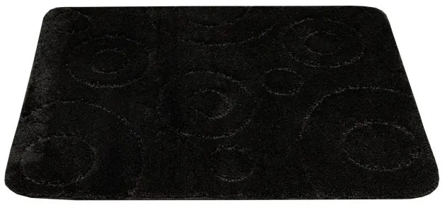 Kúpeľňový koberček Galaxy čierny, kruhy