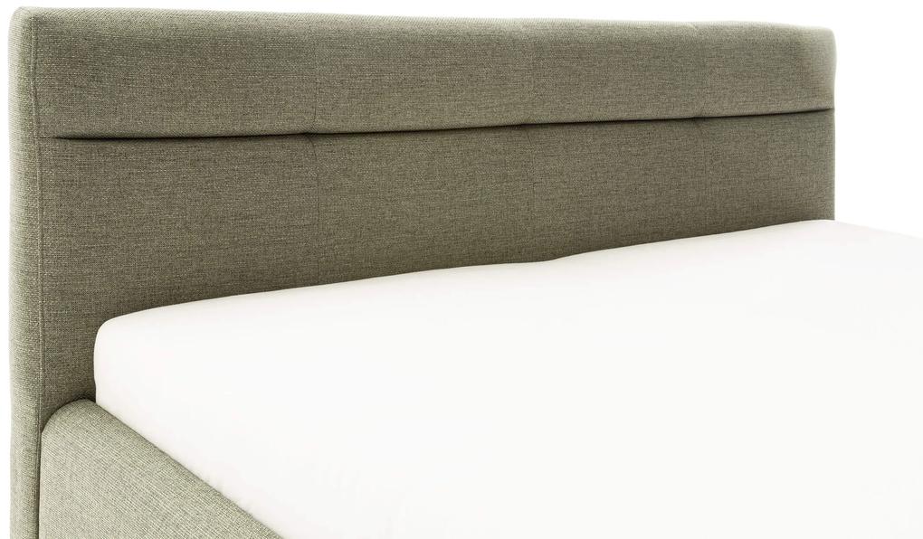 Dvojlôžková posteľ anika s úložným priestorom 160 x 200 cm zelená MUZZA