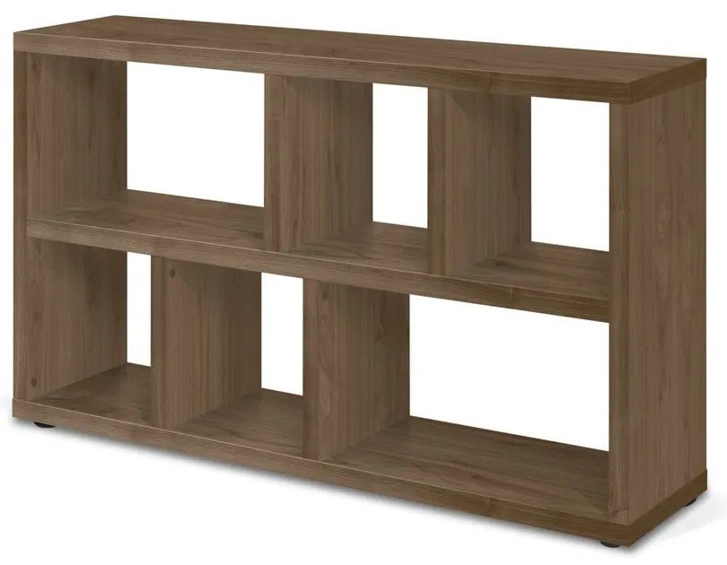 Hnedá knižnica v dekore orecha 150x83 cm Berlin – TemaHome