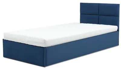 Čalúnená posteľ MONOS s penovým matracom rozmer 90x200 cm Namornícka modrá