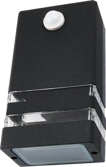 BERGE LED vonkajšie svietidlo INEZ čierne PIR - 1 x GU10 - 230V