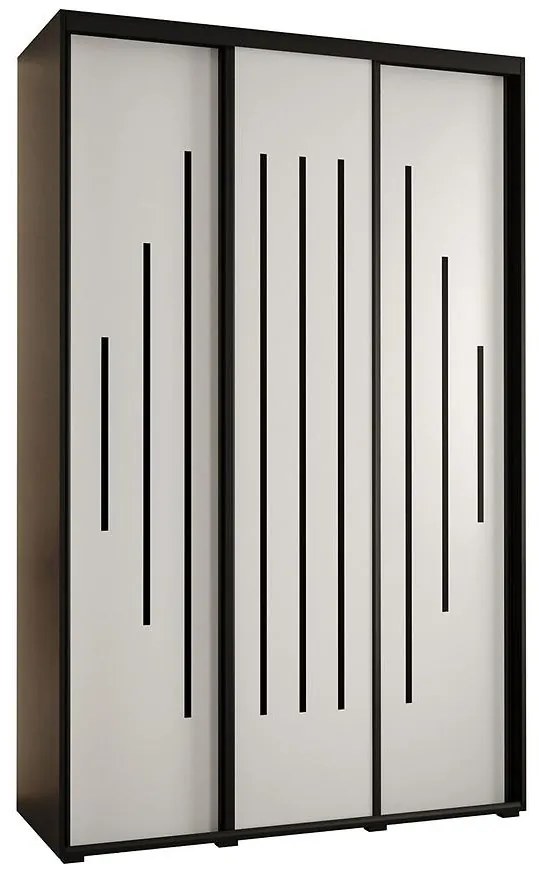 Skriňa 45 Canaris 12 180 čierna/biela/čierna