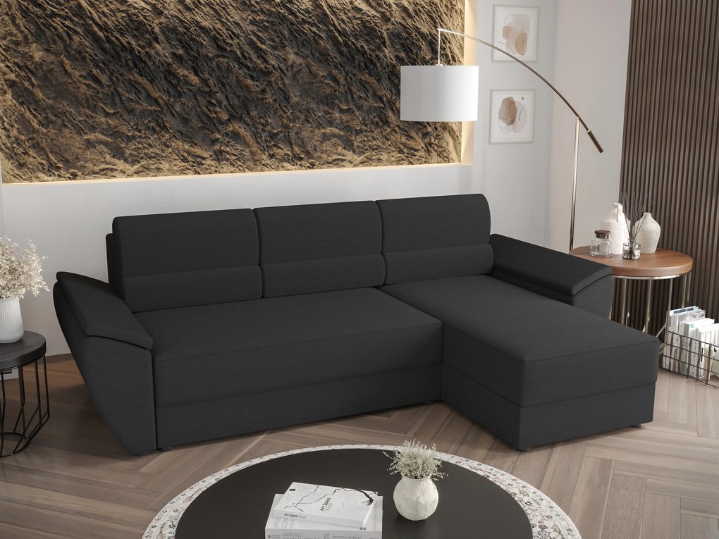 Rohová sedacia súprava Radiant L2 (tmavosivá) (P). Akcia -20%. Vlastná spoľahlivá doprava až k Vám domov. 1057448