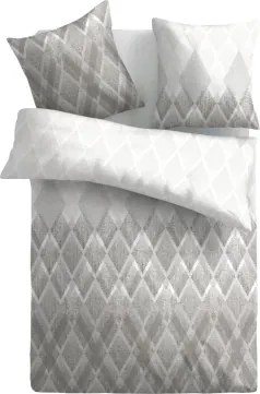 Obliečky Bibi 140x200 cm, šedé, bavlnený satén%
