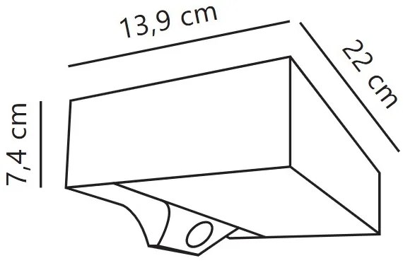 Nordlux - LED solárne nástenné svietidlo MONAY LED/5W/5V IP44 so senzorom