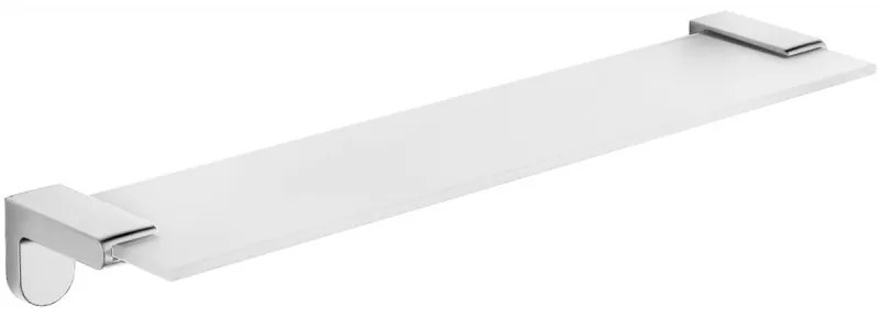 Mexen Lea kúpeľnová sklenená polička, chrómová, 7026037-00