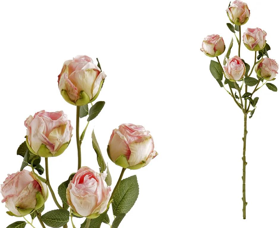 Ruža ružová umelá kvetina 60cm
