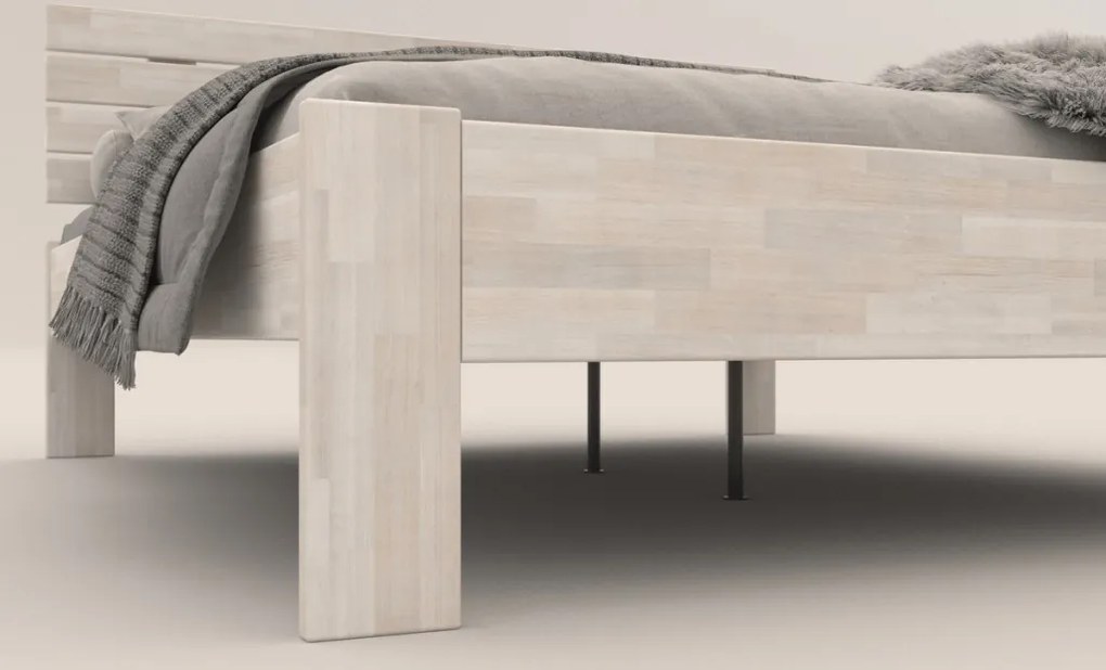 Posteľ Isolda 180x200 cm, bielený buk