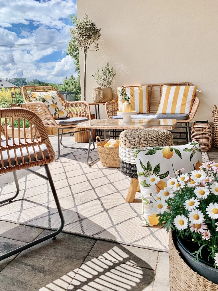 Kusový koberec Twin-Wendeteppiche 103118 grau creme – na von aj na doma, 200x290, šedá, chodba / predsieň, Hanse Home