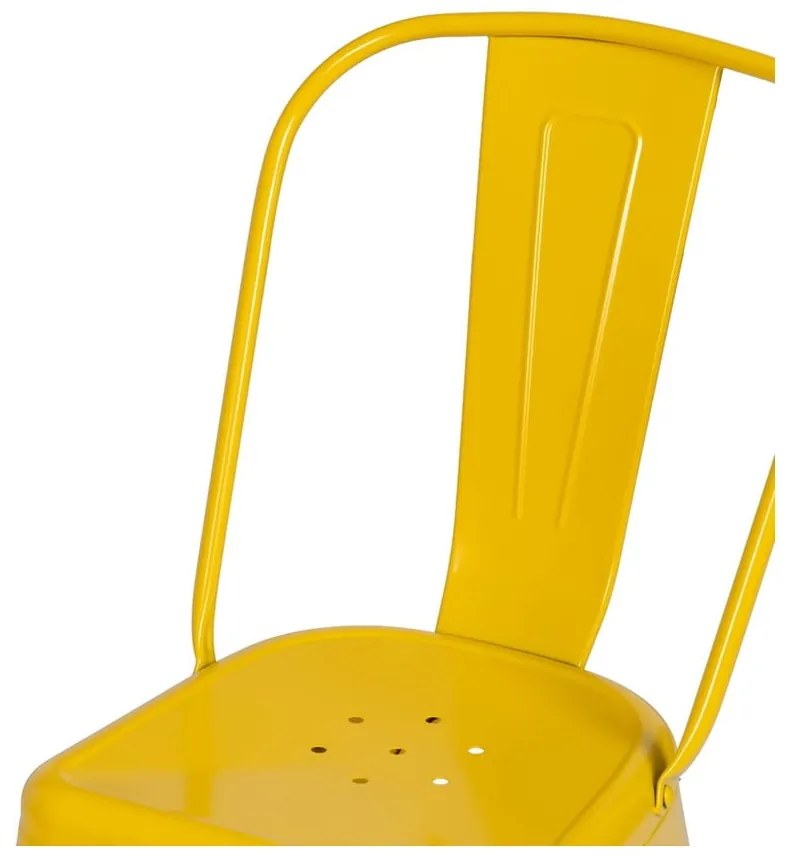 Žlté kovové jedálenské stoličky v súprave 2 ks – Ixia