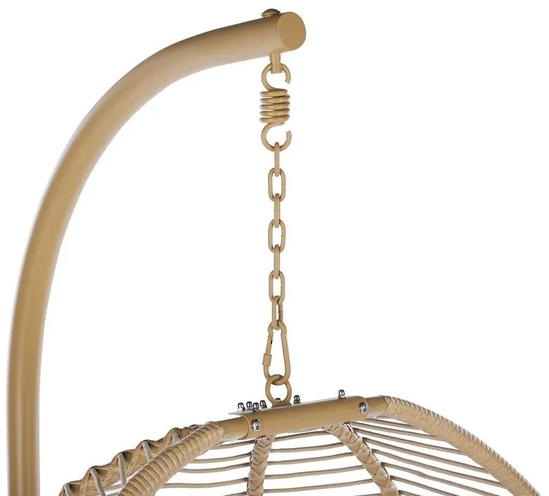 Závesné kreslo so stojanom béžová ARCO Beliani