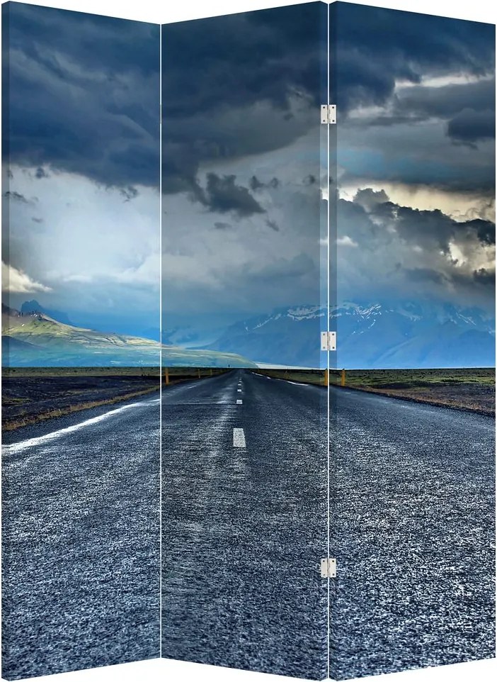 Paraván - Cesta v búrke (126x170 cm)