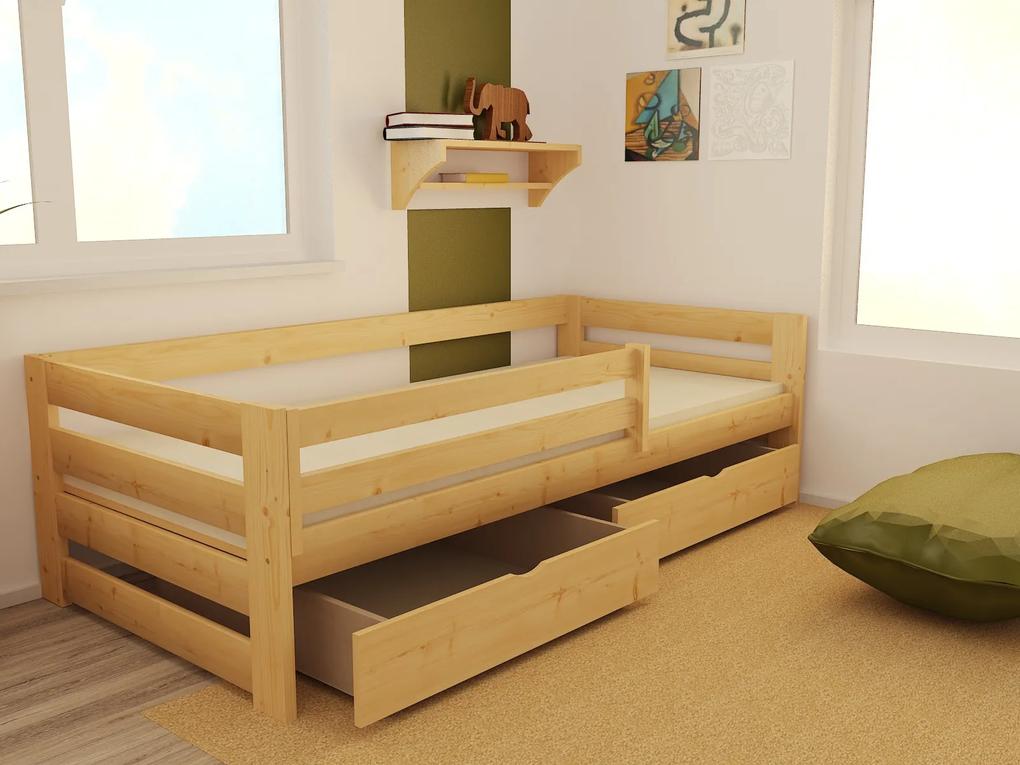 MAXMAX Detská posteľ z masívu 200x90 cm so zásuvkami - DP025