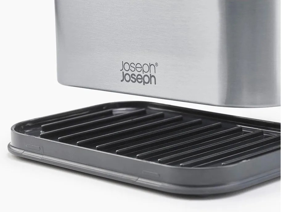 Kovový stojan na umývacie prostriedky v lesklej striebornej farbe Surface – Joseph Joseph