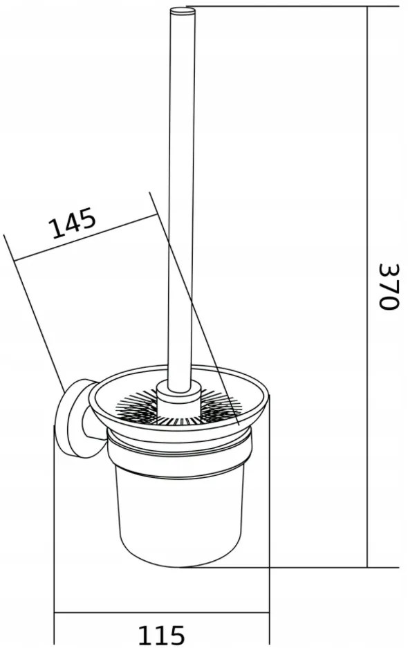 Závesná WC kefa MEXEN REMO - kov / sklo - rose gold, 7050750-60