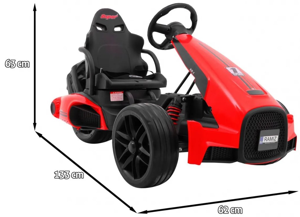 Elektrická motokára Bolid XR-1 RAMIZ CH9939 - červená
