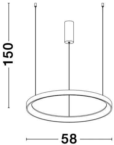 LED luster Pertino 58 3000K čierne