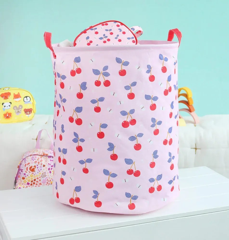 Úložný kôš na hračky čerešne o 40 cm