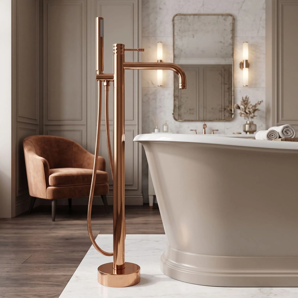 Rea Lungo Diamond, voľne stojaca batéria, medená lesklá, REA-B2248