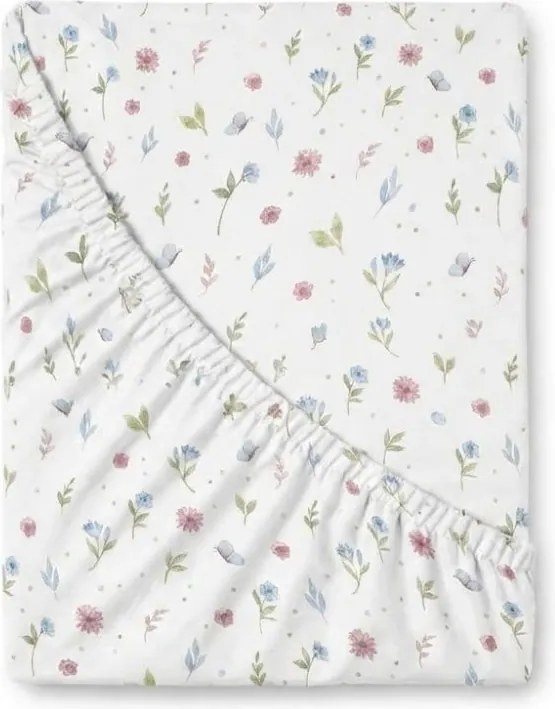 Kvalitex Bavlnené napínacie prestieradlo 90x200 cm - Letná lúka